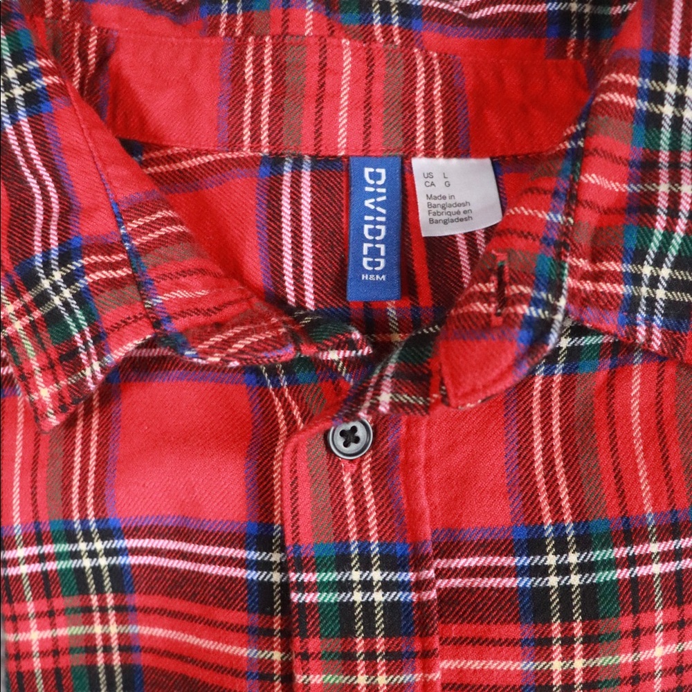 Red button up